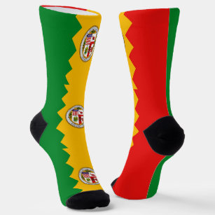 Men sustainable socks with flag of Los Angeles