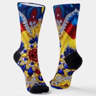Men sustainable socks with Romanian Colours