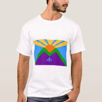Men T Shirt with Flag of Manitou Springs, Colorado