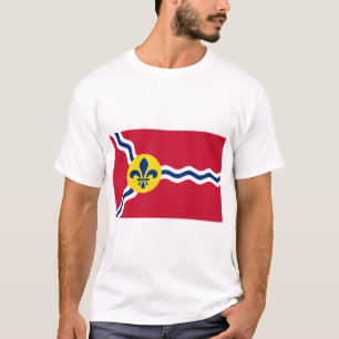 Men T Shirt with Flag of St. Louis, Missouri