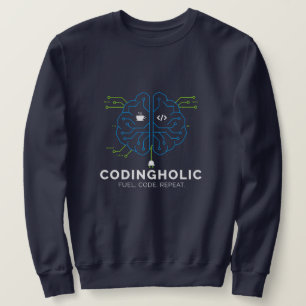 Men Tech Brain Circuit Coding Graphic For Coders  Sweatshirt
