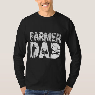 Men Tractor Father Farm Tractor Farmer Daddy T-Shirt