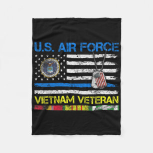 Men U.s Air Force Vietnam Veteran, Usaf Veteran Fl Fleece Blanket
