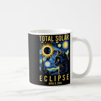 Men Van Gogh Starry Night Cat Coffee Mug