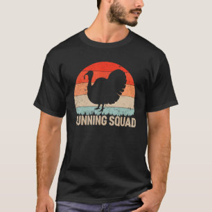 Men Vintage Thanksgiving  Running Squad Turkey Wom T-Shirt