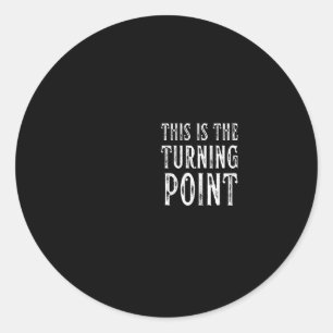 Men Vintage This Is The Turning Int Tee Usa Flag F Classic Round Sticker