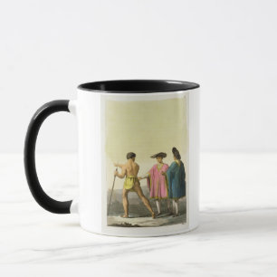 Men Wearing Ceremonial Ponchos in Santiago, Chile Mug
