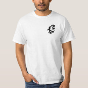 Men White T-Shirt Black Logo 