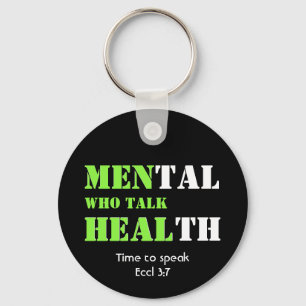 MEN WHO TALK HEAL Custom Scripture Mental Health Key Ring