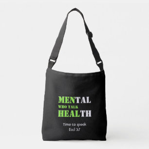 MEN WHO TALK HEAL Custom Text Mental Health Crossbody Bag