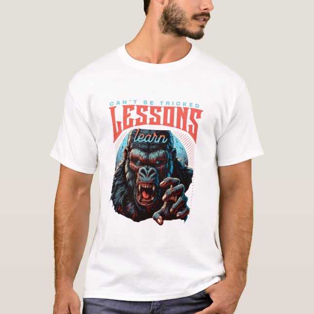 Men Wise Gorilla Lessons Learn T-Shirt (Front)