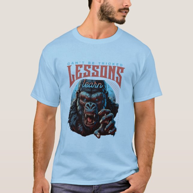 Men Wise Gorilla Lessons Learn T-Shirt (Front)