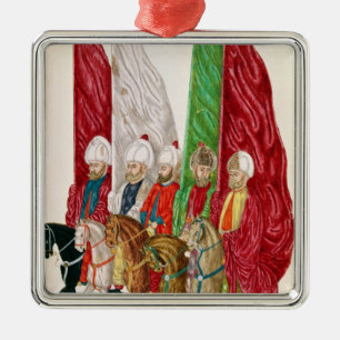 Men with Standards Following the Seigneur to Metal Tree Decoration