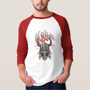 Men/Women Afghan Viking Design Tee   Unique Stat