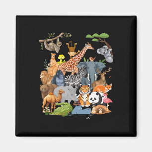 Men Women And Kids Wildlife Zoo Day Party Cute 22 Magnet
