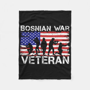Men Women Bosnian War Veteran Fleece Blanket