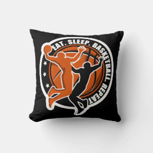 Men Women Boys Girls Eat Sleep Basketball Repeat Cushion