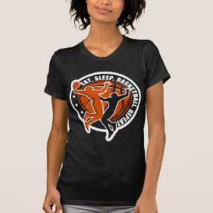 Men Women Boys Girls Eat Sleep Basketball Repeat   T-Shirt