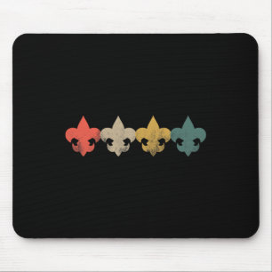 Men Women Boys Girls Retro Vintage Scouting  Mouse Pad