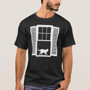 Men Women Cat On The Window T-Shirt