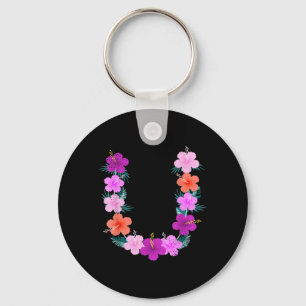 Men Women Colourful Flower Chain Summer Vacation Key Ring