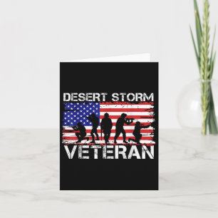 Men Women Desert Shield Vet Desert Storm Veteran  Card