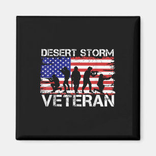 Men Women Desert Shield Vet Desert Storm Veteran Magnet