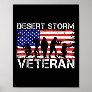 Men Women Desert Shield Vet Desert Storm Veteran Poster