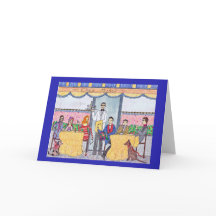 Men, Women, Dogs Flirting,Paris Cafe Greeting Card