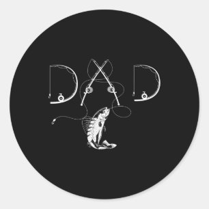 Men Women Fisherman Dad Fishing Enthusiast Fish Lo Classic Round Sticker