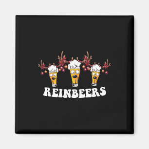 Men Women Funny Deer Reindeer Beer Christmas Drink Magnet