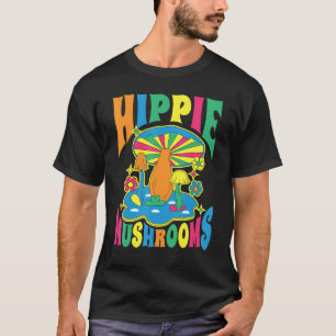 Men Women Hippie Mushrooms Foraging Morel Mushroom T-Shirt