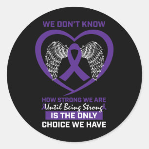Men Women Hodgkin's Lymphoma Disease Blood Cancer Classic Round Sticker