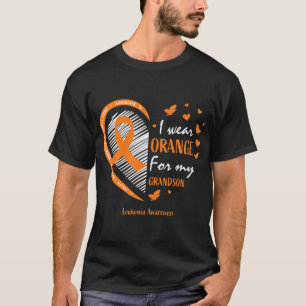 Men Women I Wear Orange For My Grandson Leukaemia T-Shirt