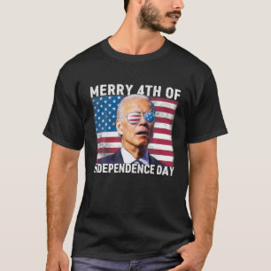 Men Women Joe Biden Confused Merry 4Th Of Independ T-Shirt