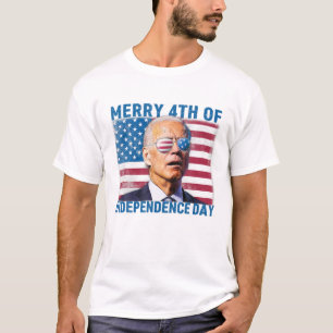 Men Women Joe Biden Confused Merry 4Th Of Independ T-Shirt