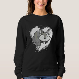 Men Women Kids Fox Heart  Animal  Furry 2 Sweatshirt