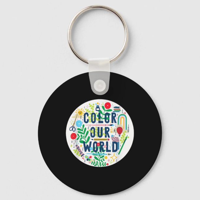 Men Women Kids Summer Reading Program 2025 Colour  Key Ring (Front)
