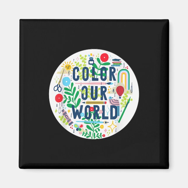 Men Women Kids Summer Reading Program 2025 Colour  Magnet (Front)