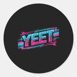 Men Women Kids Vintage Yeet Apparel Gifts Classic Round Sticker