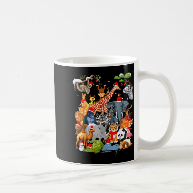 Men Women Kids Wildlife Zoo Day Christmas Party 22 Coffee Mug (Right)