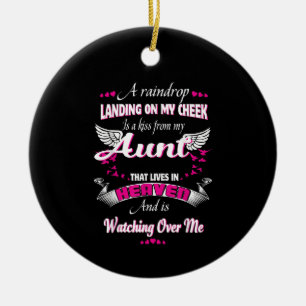 Men Women Loss Aunt In Loving Memorial My Aunt Ceramic Ornament