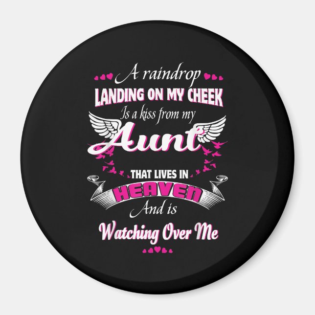 Men Women Loss Aunt In Loving Memorial My Aunt Magnet (Front)