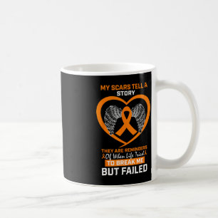 Men Women My Scars Tell A Story Orange Leukaemia A Coffee Mug