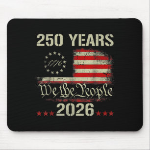 Men Women Patriotic History 1776 2026 250th Mouse Pad