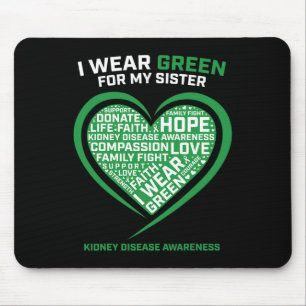 Men Women Sister Kidney Disease Transplant Awarene Mouse Pad