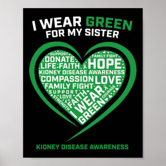 Men Women Sister Kidney Disease Transplant Awarene Poster