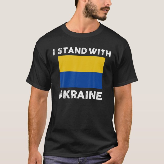 Men Women Ukrainian Lover I Stand With Ukraine Fla T-Shirt (Front)