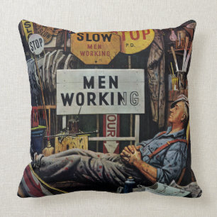 Men Working Cushion