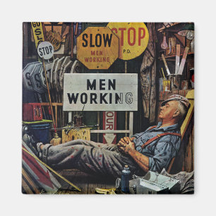 Men Working Magnet